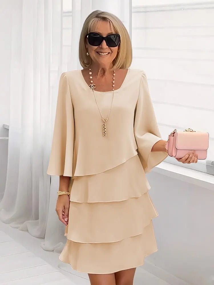 Catherine | Elegant Komfort Volangklänning