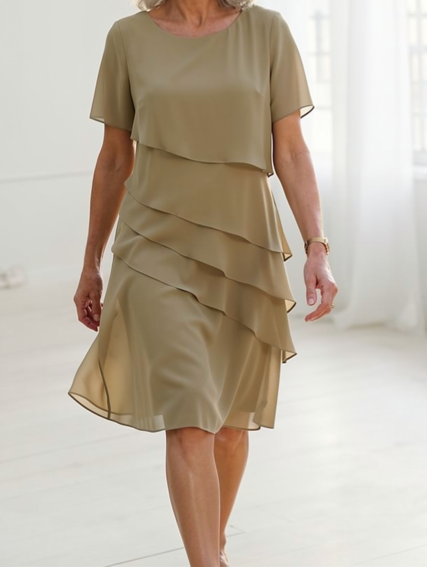 Linda | Elegant Komfort Volangklänning