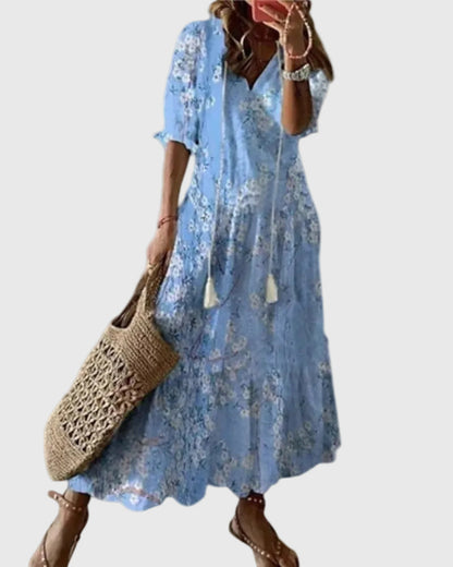 Amalia Boho Vintage Sommarmaxiklänning
