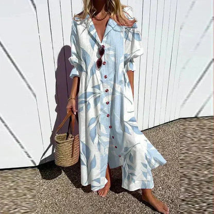 Beachcomber Boho Klänning Djup V-ringning Löst Sittande Polyester
